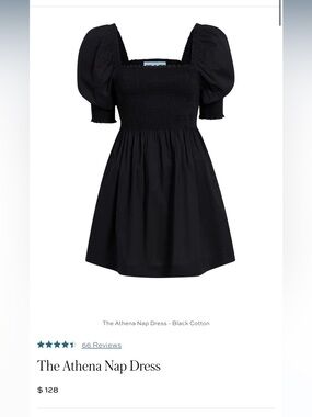 NWOT Hill House Home The Athena Nap Dress - Black